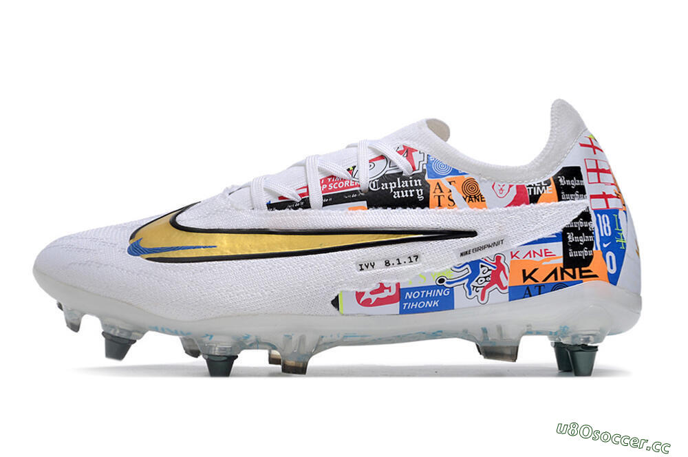 Men's Nike Phantom GX Elite SG Soft Ground Low-Tops Football Boots - White/Rainbow 0