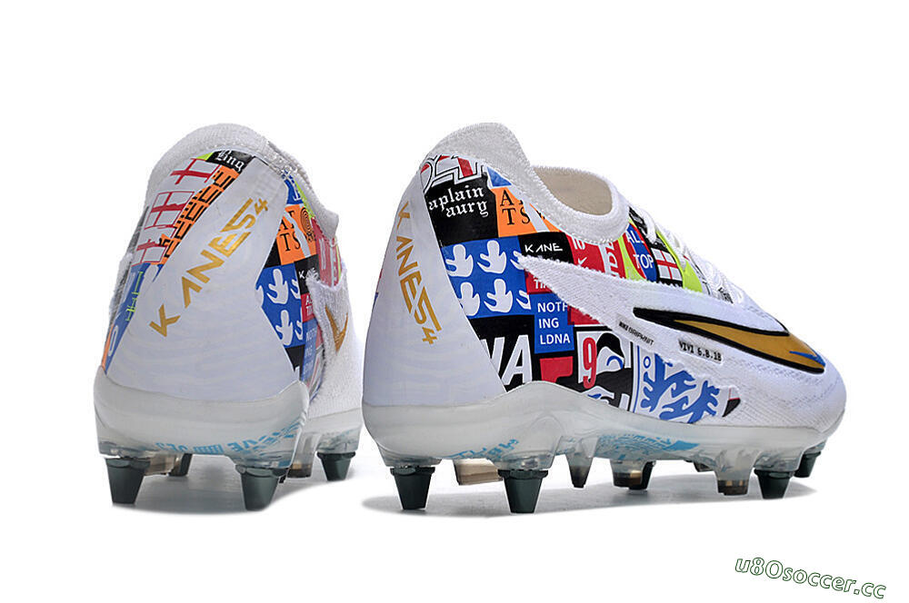 Men's Nike Phantom GX Elite SG Soft Ground Low-Tops Football Boots - White/Rainbow 6