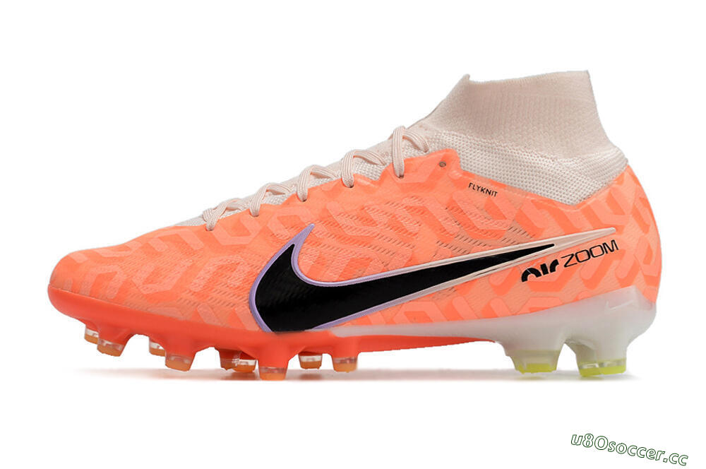 Men's Nike Air Zoom Mercurial Superfly 9 Elite AG Artificial Grass High-Tops Football Boots - Orange/Pink/Purple/Black 0