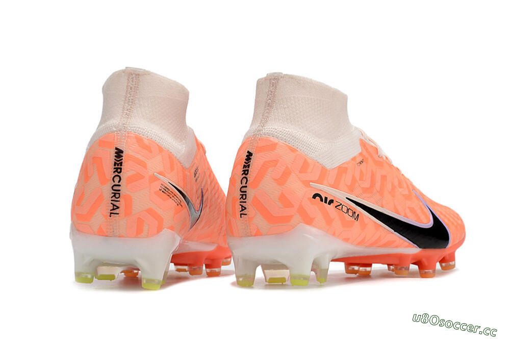 Men's Nike Air Zoom Mercurial Superfly 9 Elite AG Artificial Grass High-Tops Football Boots - Orange/Pink/Purple/Black 6