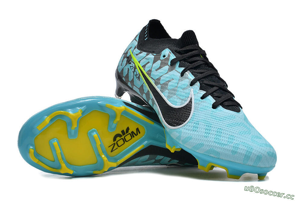 Unisex Nike Air Zoom Mercurial Vapor 15 Elite FG Firm Ground Low-Tops Football Boots - Blue/Black/White/Green 1