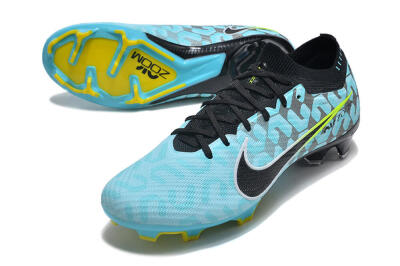 Unisex Nike Air Zoom Mercurial Vapor 15 Elite FG Firm Ground Low-Tops Football Boots - Blue/Black/White/Green