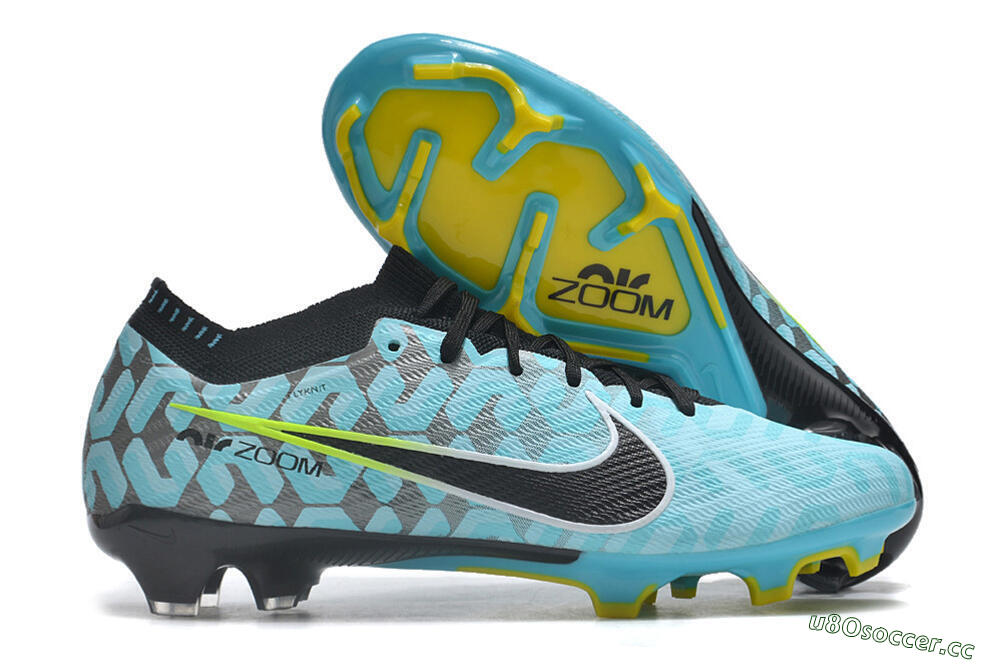 Unisex Nike Air Zoom Mercurial Vapor 15 Elite FG Firm Ground Low-Tops Football Boots - Blue/Black/White/Green 2