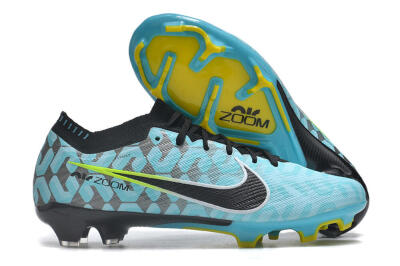 Unisex Nike Air Zoom Mercurial Vapor 15 Elite FG Firm Ground Low-Tops Football Boots - Blue/Black/White/Green