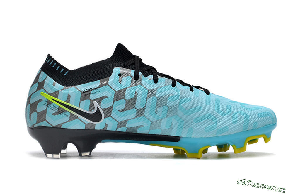 Unisex Nike Air Zoom Mercurial Vapor 15 Elite FG Firm Ground Low-Tops Football Boots - Blue/Black/White/Green 4