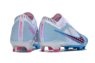 Men's Nike Air Zoom Mercurial Vapor 15 Elite FG Firm Ground Low-Tops Football Boots - White/Blue/Pink