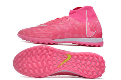 Unisex Nike Phantom Luna Elite NU TF Artificial Turf High-Tops Football Shoes - Pink/White/Yellow