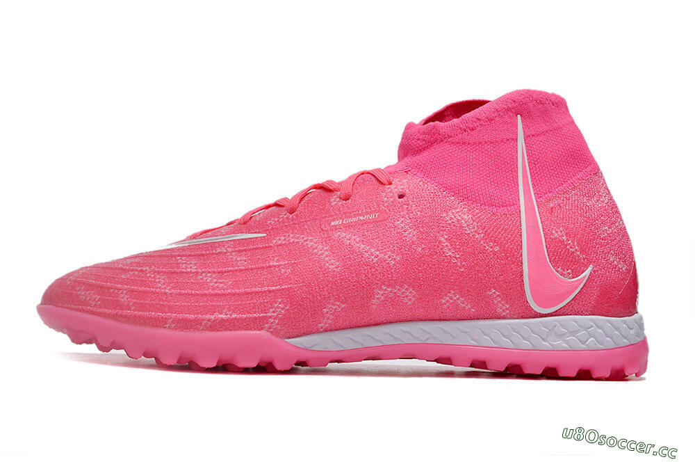 Unisex Nike Phantom Luna Elite NU TF Artificial Turf High-Tops Football Shoes - Pink/White/Yellow 0