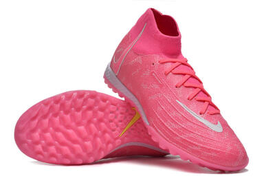 Unisex Nike Phantom Luna Elite NU TF Artificial Turf High-Tops Football Shoes - Pink/White/Yellow