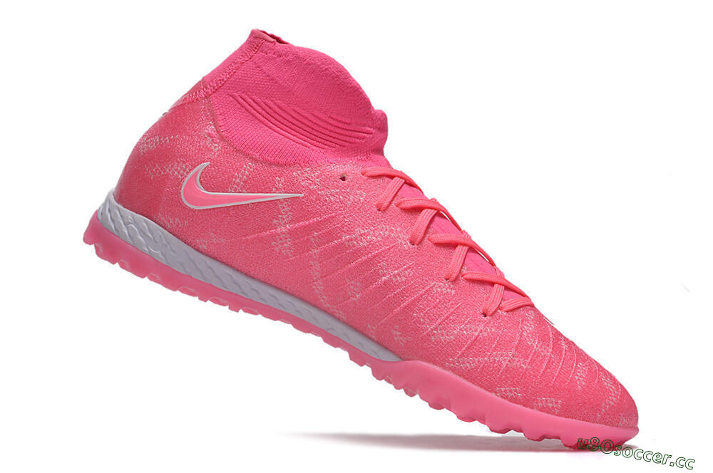 Unisex Nike Phantom Luna Elite NU TF Artificial Turf High-Tops Football Shoes - Pink/White/Yellow 4