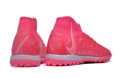Unisex Nike Phantom Luna Elite NU TF Artificial Turf High-Tops Football Shoes - Pink/White/Yellow