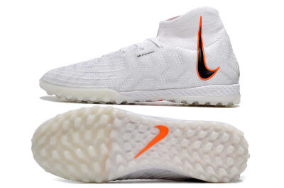 Unisex Nike Phantom Luna Elite NU TF Artificial Turf High-Tops Football Shoes - White/Grey/Orange/Black