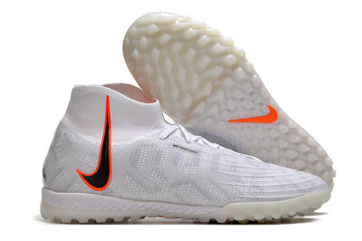 Unisex Nike Phantom Luna Elite NU TF Artificial Turf High-Tops Football Shoes - White/Grey/Orange/Black