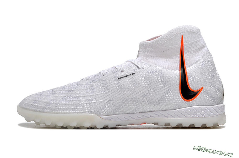 Unisex Nike Phantom Luna Elite NU TF Artificial Turf High-Tops Football Shoes - White/Grey/Orange/Black 0