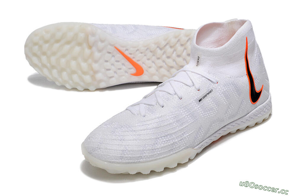 Unisex Nike Phantom Luna Elite NU TF Artificial Turf High-Tops Football Shoes - White/Grey/Orange/Black 3