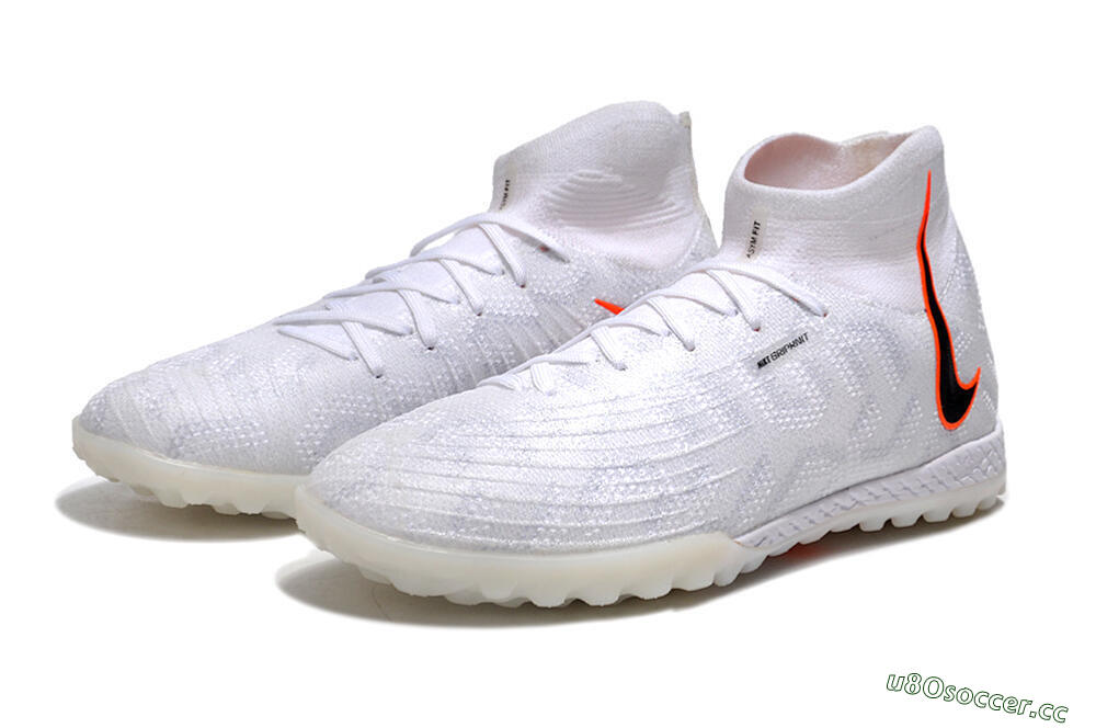 Unisex Nike Phantom Luna Elite NU TF Artificial Turf High-Tops Football Shoes - White/Grey/Orange/Black 5