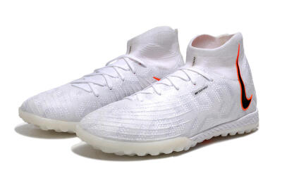 Unisex Nike Phantom Luna Elite NU TF Artificial Turf High-Tops Football Shoes - White/Grey/Orange/Black