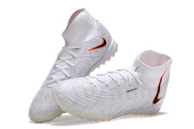 Unisex Nike Phantom Luna Elite NU TF Artificial Turf High-Tops Football Shoes - White/Grey/Orange/Black