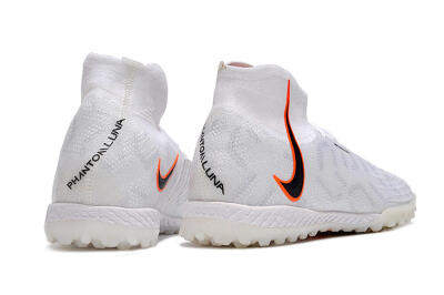 Unisex Nike Phantom Luna Elite NU TF Artificial Turf High-Tops Football Shoes - White/Grey/Orange/Black