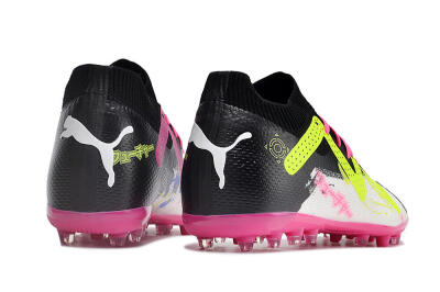 Men's Puma Future Ultimate MG Multi Ground Low-Tops Football Boots - White/Black/Yellow/Pink