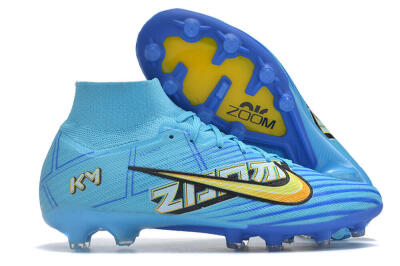 Unisex Nike Air Zoom Mercurial Superfly 9 Elite FG Artificial Grass High-Tops Football Boots - Blue/Black/Yellow
