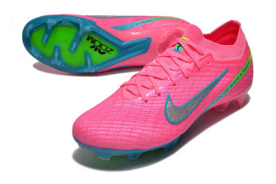 Unisex Nike Air Zoom Mercurial Vapor 15 Elite FG Firm Ground Low-Tops Football Boots - Pink/Silver/Blue/Yellow