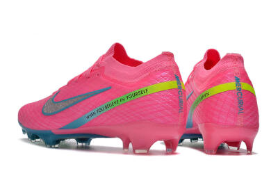 Unisex Nike Air Zoom Mercurial Vapor 15 Elite FG Firm Ground Low-Tops Football Boots - Pink/Silver/Blue/Yellow