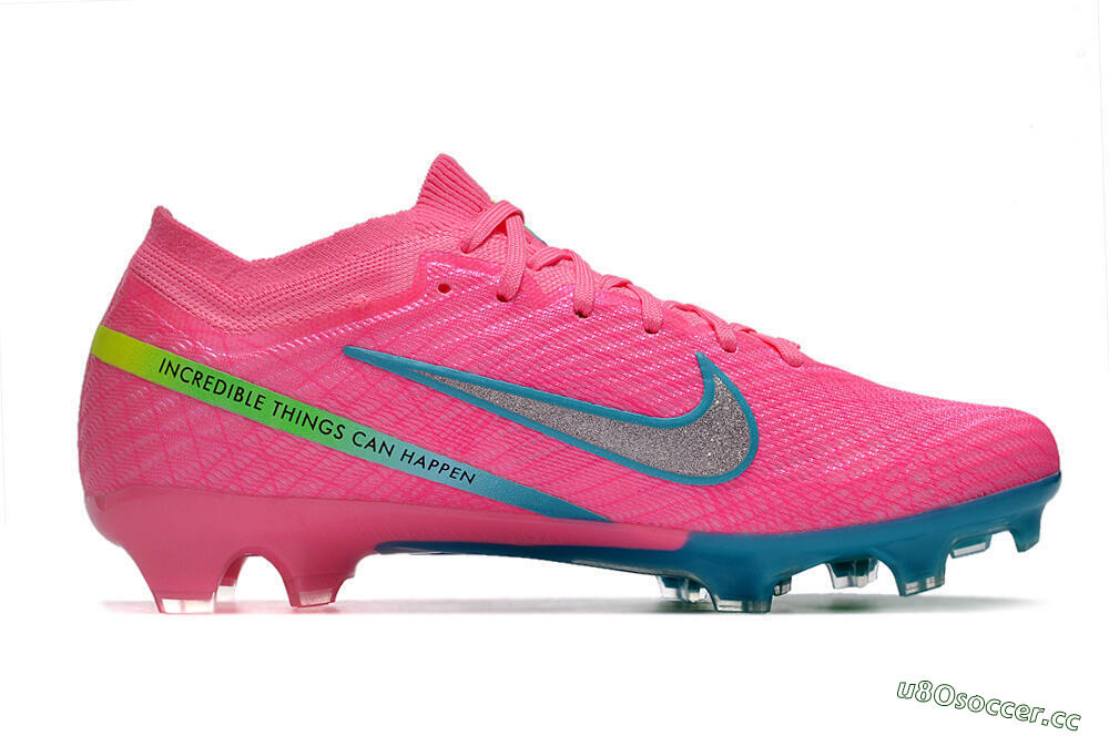 Unisex Nike Air Zoom Mercurial Vapor 15 Elite FG Firm Ground Low-Tops Football Boots - Pink/Silver/Blue/Yellow 5