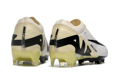 Men's Nike Air Zoom Mercurial Vapor 15 Elite FG Firm Ground Low-Tops Football Boots - White/Beige/Black
