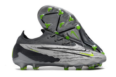 Men's Nike Phantom GX Elite FG Firm Ground Low-Tops Football Boots - Grey/Black/Green