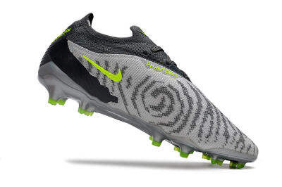 Men's Nike Phantom GX Elite FG Firm Ground Low-Tops Football Boots - Grey/Black/Green