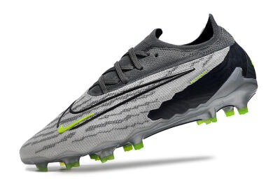 Men's Nike Phantom GX Elite FG Firm Ground Low-Tops Football Boots - Grey/Black/Green