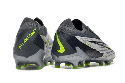 Men's Nike Phantom GX Elite FG Firm Ground Low-Tops Football Boots - Grey/Black/Green