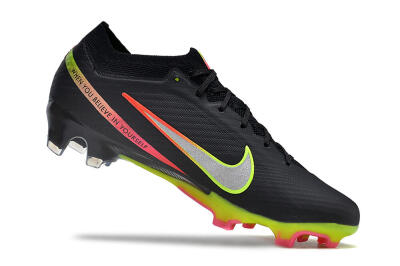 Men's Nike Air Zoom Mercurial Vapor 15 Elite FG Firm Ground Low-Tops Football Boots - Black/Silver/Yellow/Red