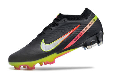 Men's Nike Air Zoom Mercurial Vapor 15 Elite FG Firm Ground Low-Tops Football Boots - Black/Silver/Yellow/Red