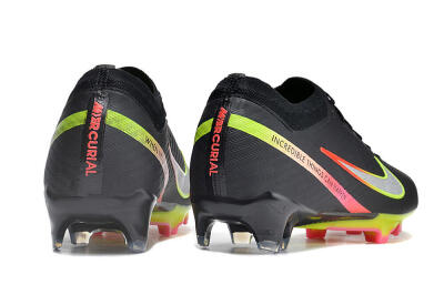 Men's Nike Air Zoom Mercurial Vapor 15 Elite FG Firm Ground Low-Tops Football Boots - Black/Silver/Yellow/Red