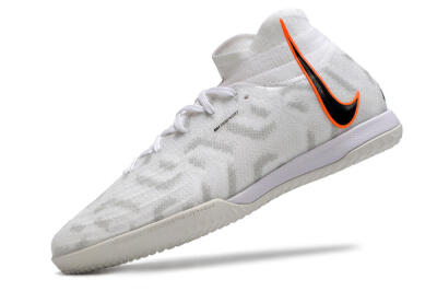 Men's Nike Phantom Luna Elite NU IC Indoor & Futsal High-Tops Football Shoes - White/Grey/Black/Orange