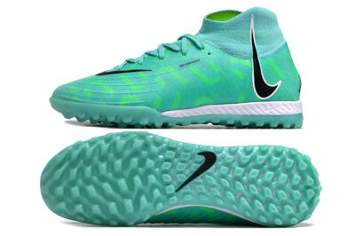 Men's Nike Phantom Luna Elite NU TF Artificial Turf High-Tops Football Shoes - Green/Black/White