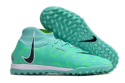 Men's Nike Phantom Luna Elite NU TF Artificial Turf High-Tops Football Shoes - Green/Black/White