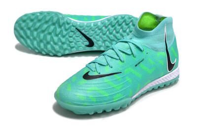 Men's Nike Phantom Luna Elite NU TF Artificial Turf High-Tops Football Shoes - Green/Black/White