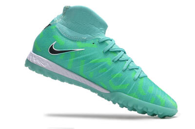 Men's Nike Phantom Luna Elite NU TF Artificial Turf High-Tops Football Shoes - Green/Black/White