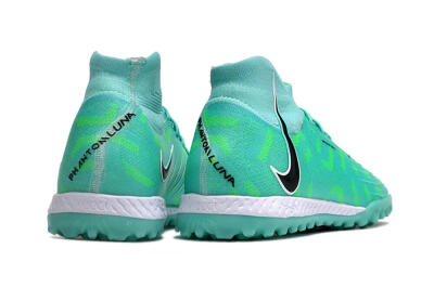 Men's Nike Phantom Luna Elite NU TF Artificial Turf High-Tops Football Shoes - Green/Black/White