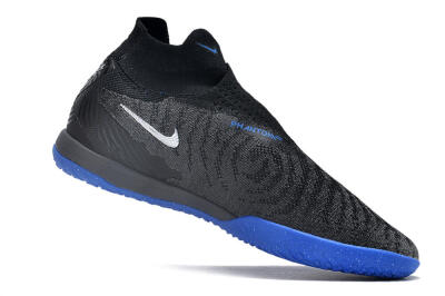 Men's Nike Phantom GX Elite DF Link IC Indoor & Futsal High-Tops Football Shoes - Grey/Black/Blue