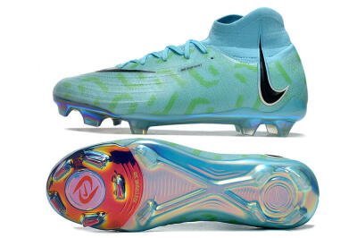 Men's Nike Phantom Luna Elite NU FG Firm Ground High-Tops Football Boots - Blue/Green/Black/Gold