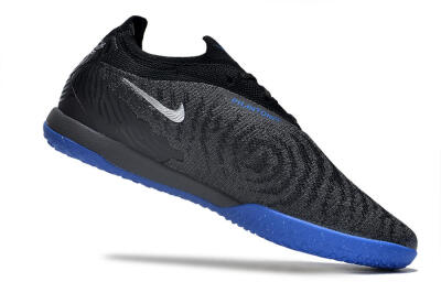 Men's Nike Phantom GX Elite IC Indoor & Futsal Low-Tops Football Shoes - Grey/Black/Blue