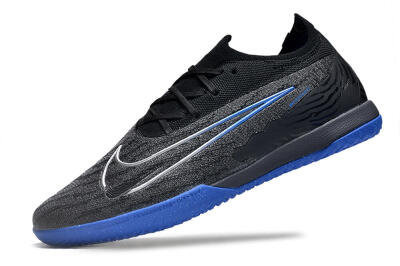 Men's Nike Phantom GX Elite IC Indoor & Futsal Low-Tops Football Shoes - Grey/Black/Blue