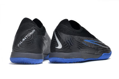 Men's Nike Phantom GX Elite IC Indoor & Futsal Low-Tops Football Shoes - Grey/Black/Blue