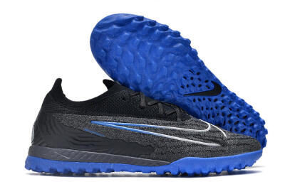 Men's Nike Phantom GX Elite TF Artificial Turf Low-Tops Football Shoes - Grey/Black/Blue