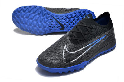 Men's Nike Phantom GX Elite TF Artificial Turf Low-Tops Football Shoes - Grey/Black/Blue