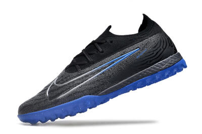 Men's Nike Phantom GX Elite TF Artificial Turf Low-Tops Football Shoes - Grey/Black/Blue